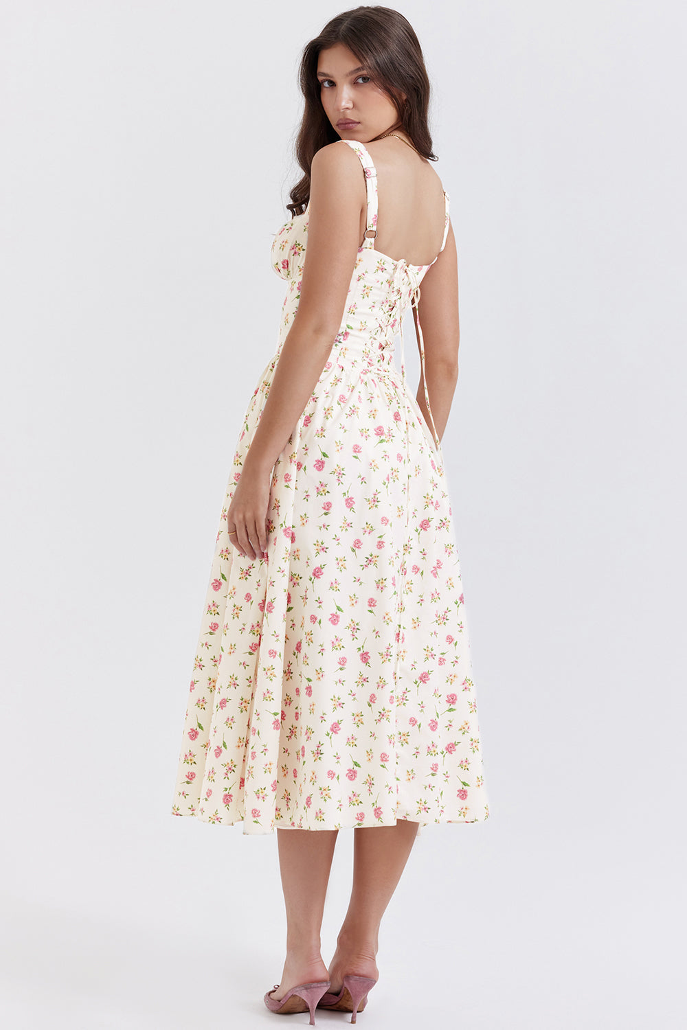 Midi sundress with flowers