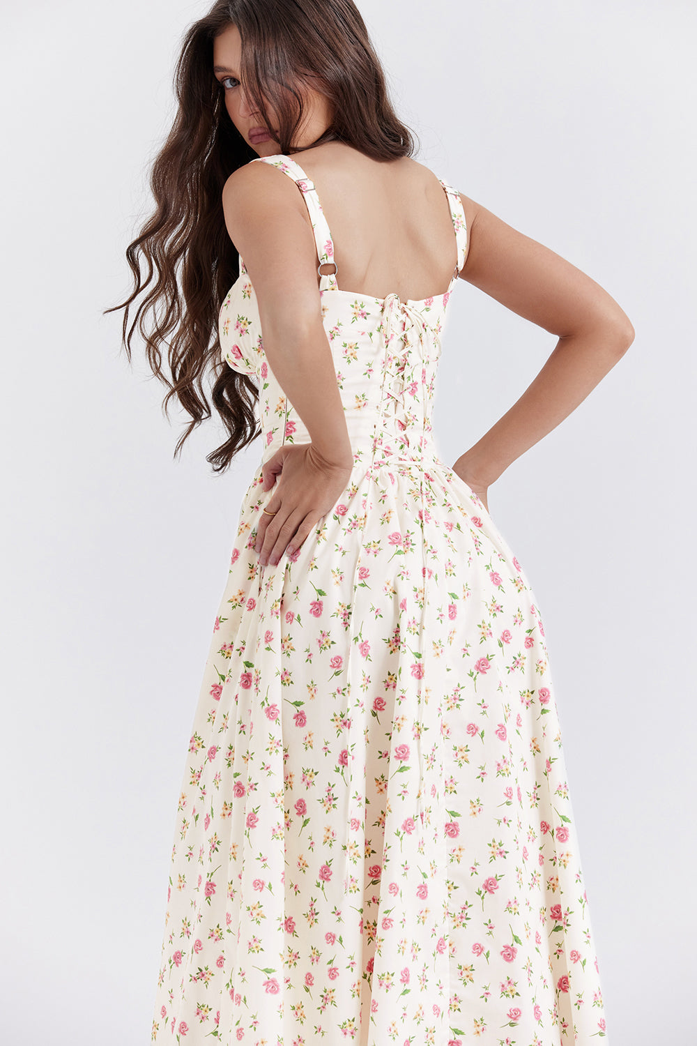 Midi sundress with flowers