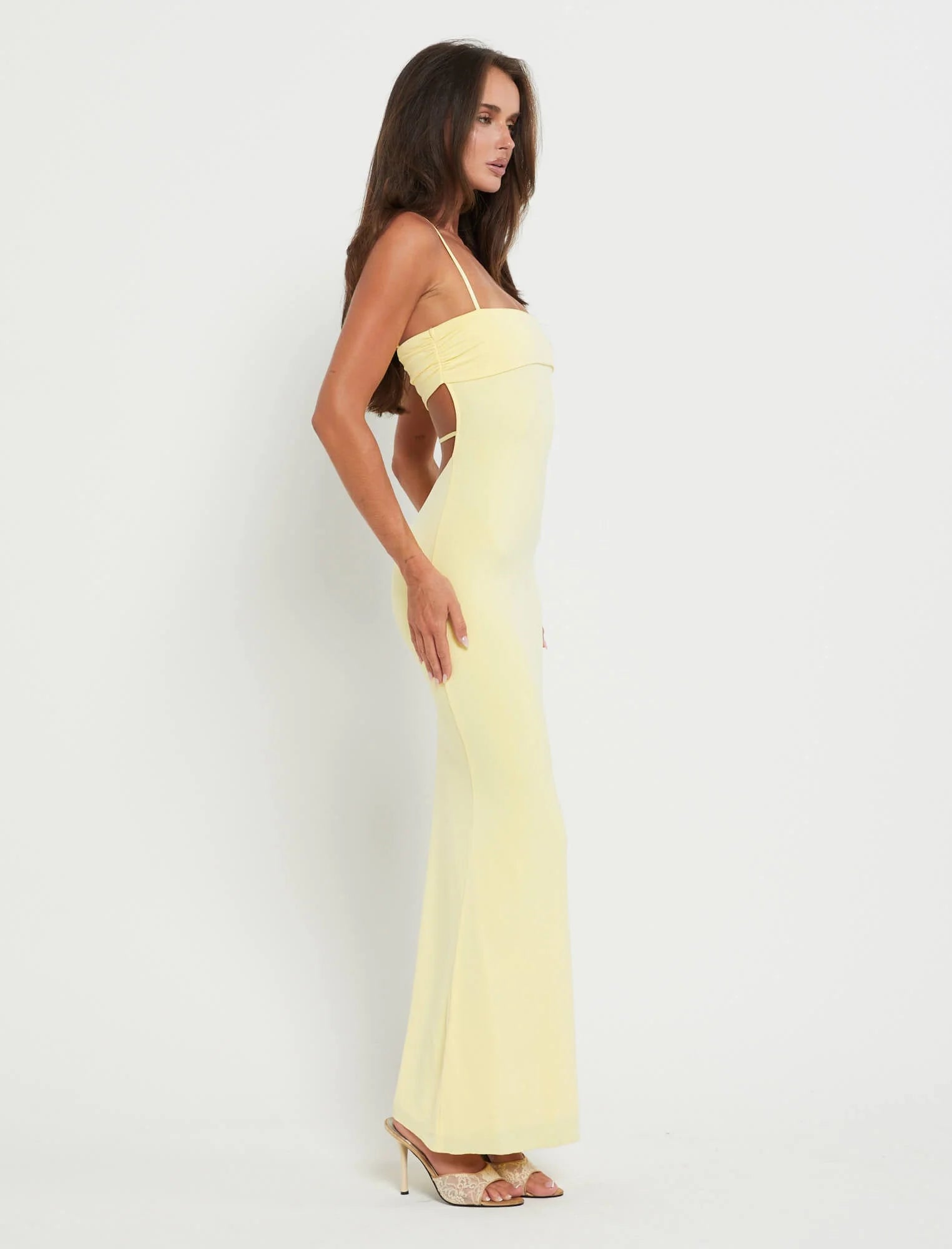 Open Back Bandeau Style Maxi Dress