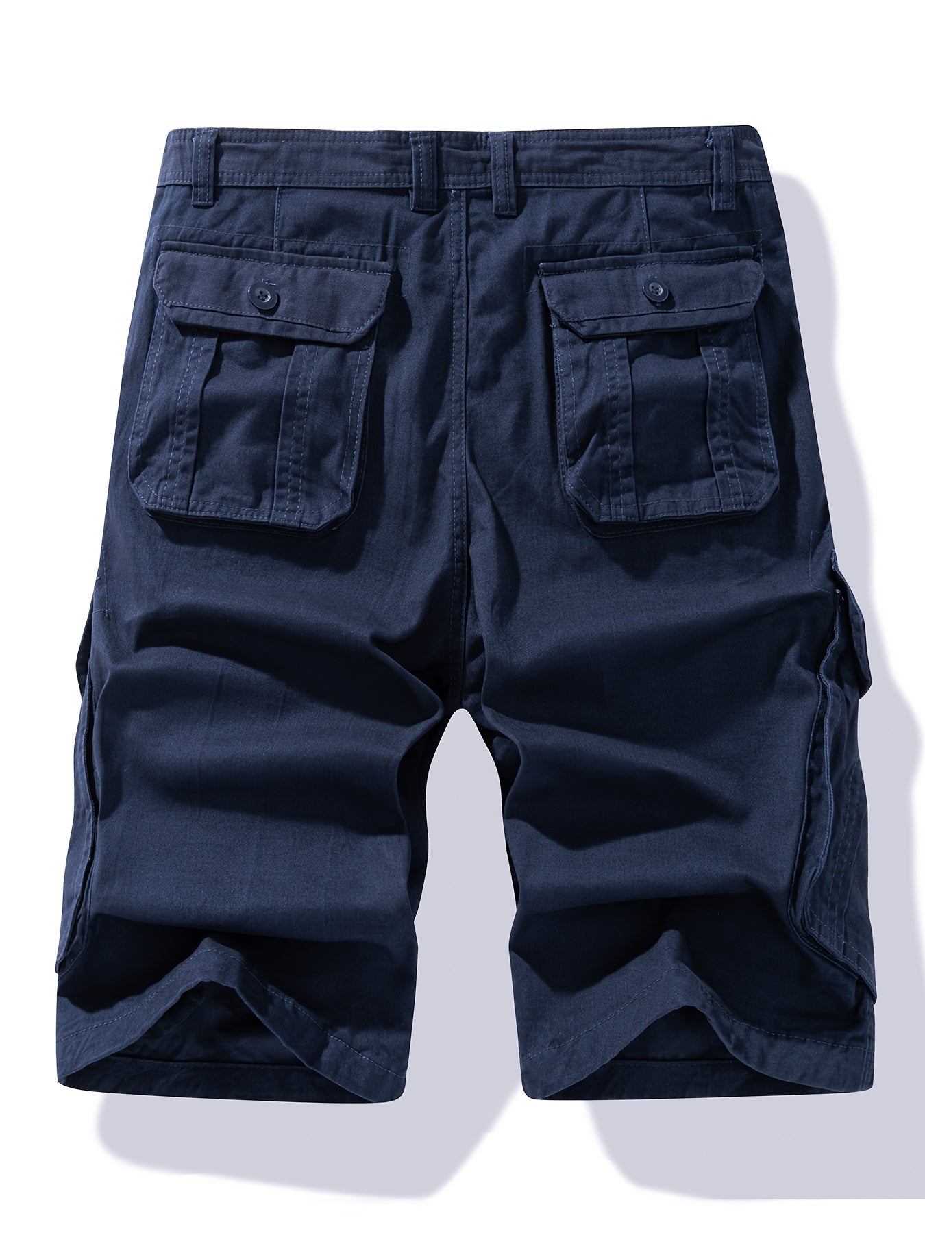 Casual men's shorts in cotton with drawstring and button pockets