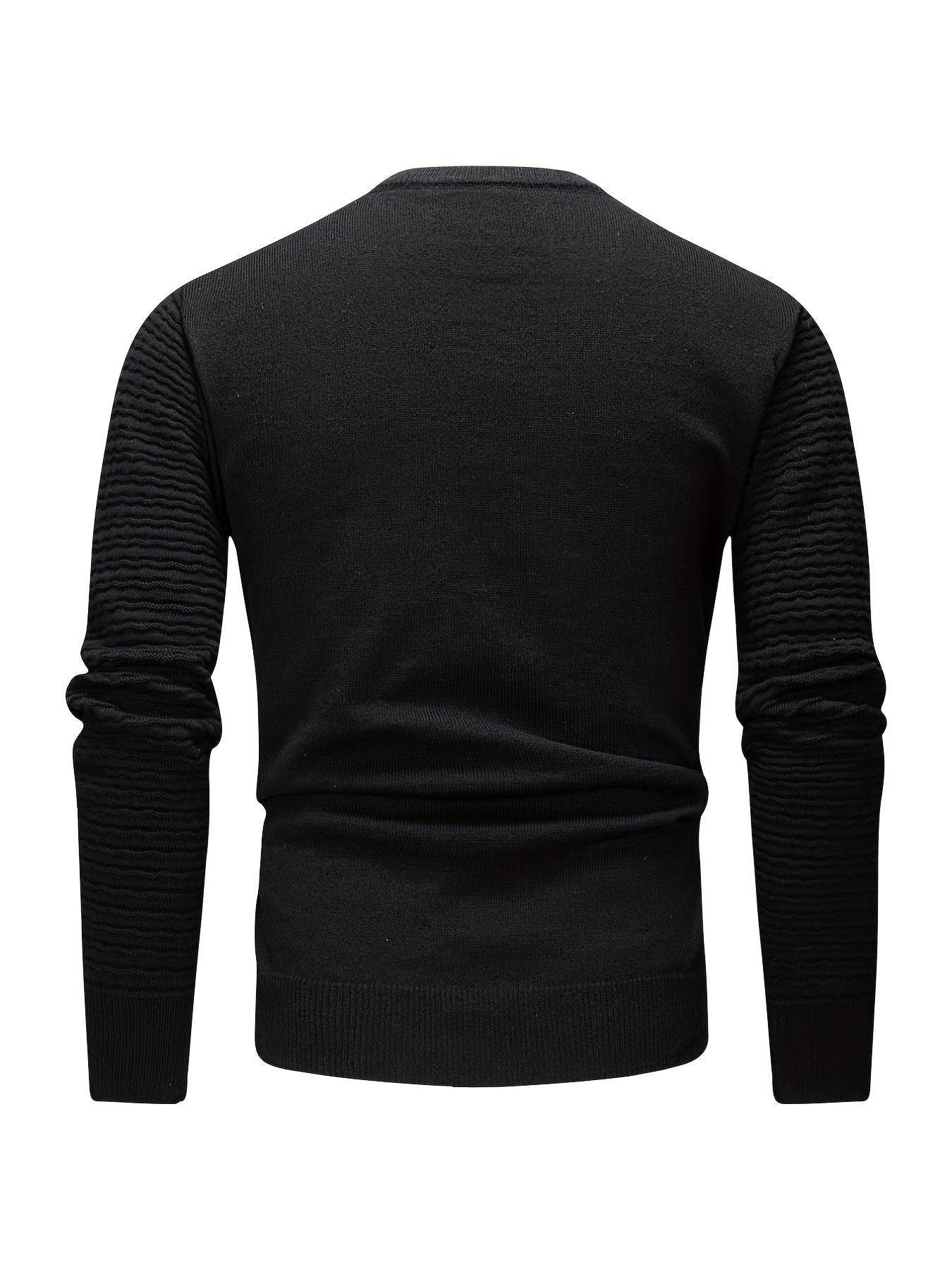 Black rib knitted sweater