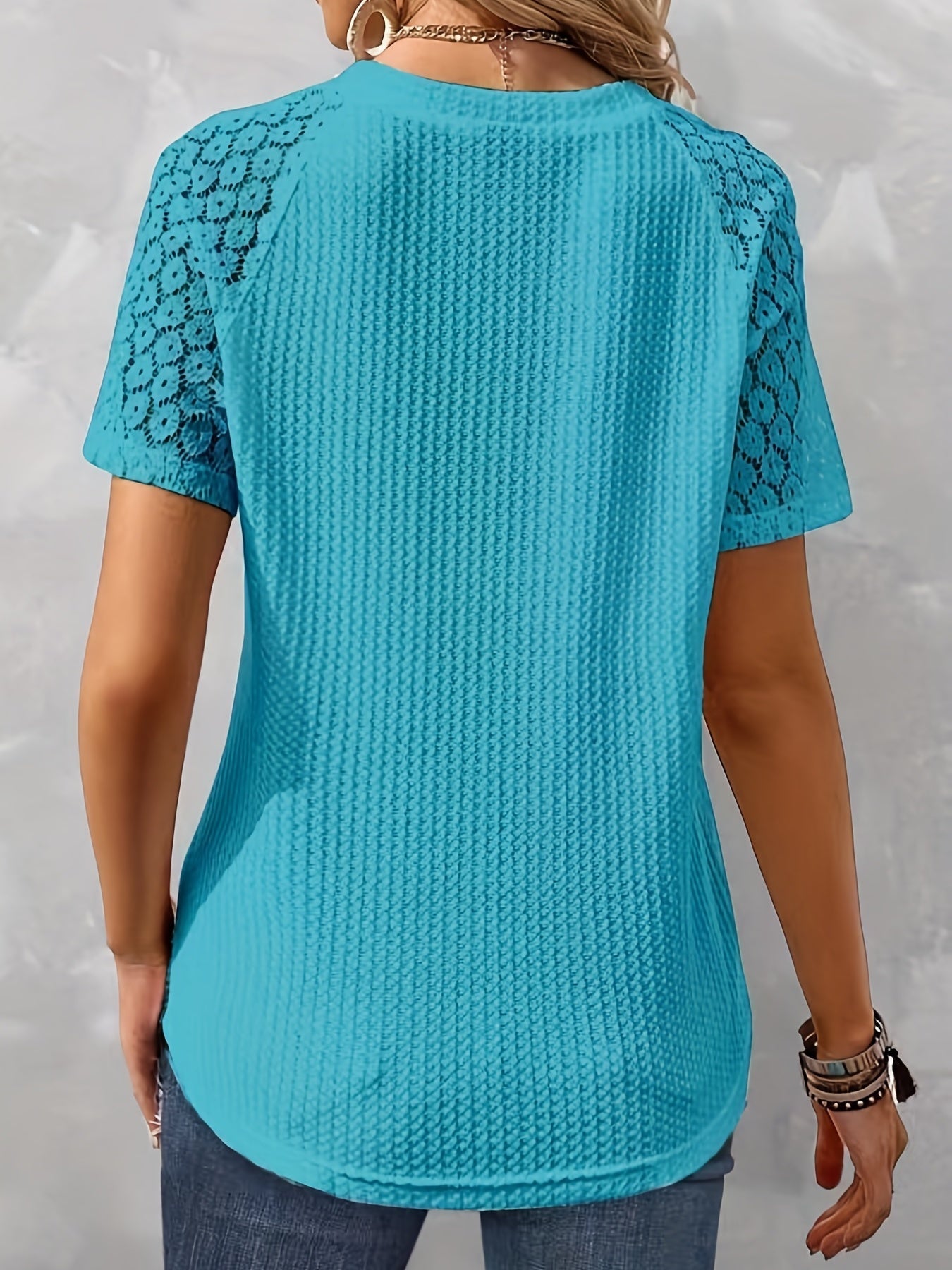 Structured short sleeve T-shirt for women