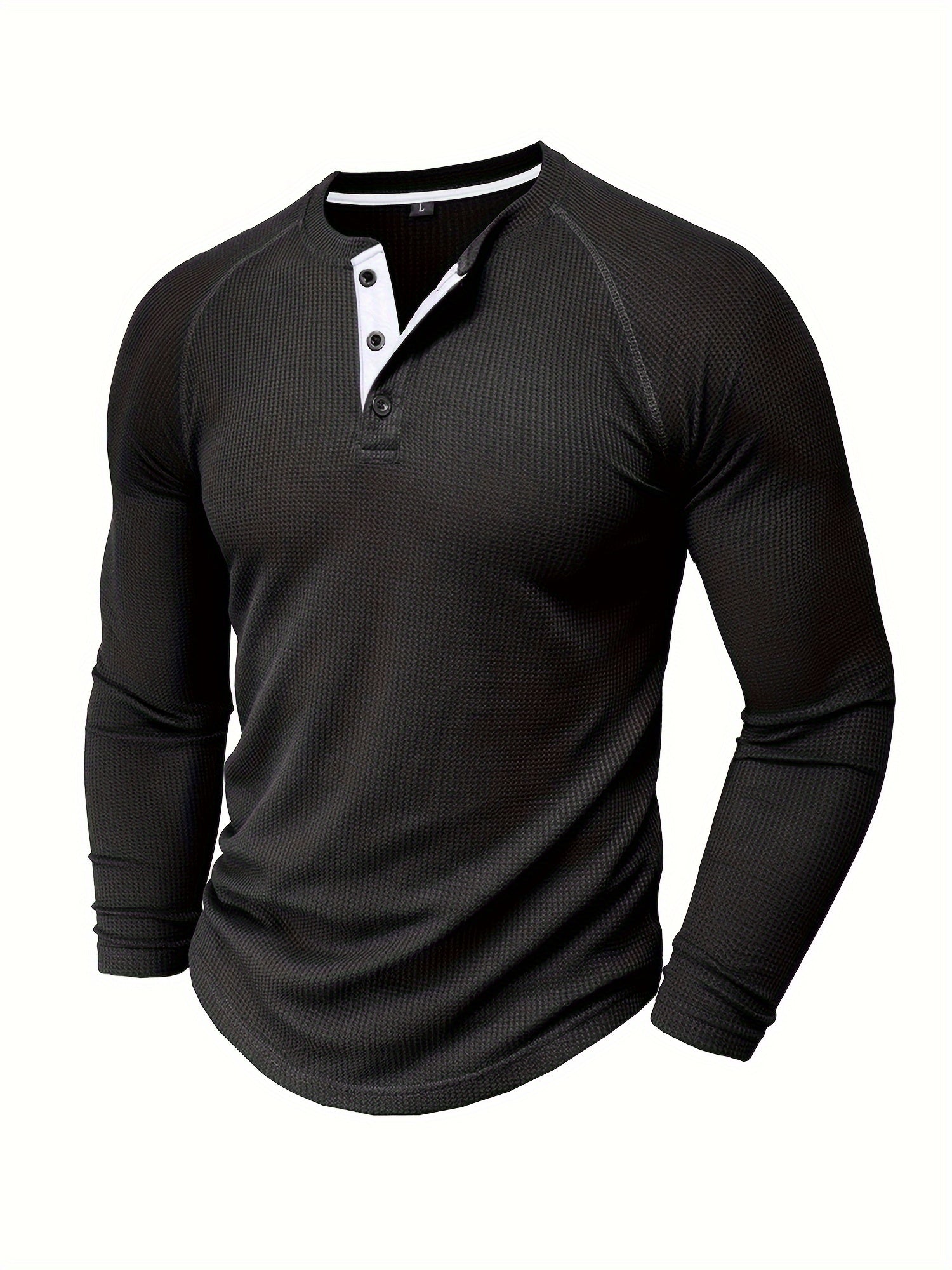 Long sleeve Henley shirt