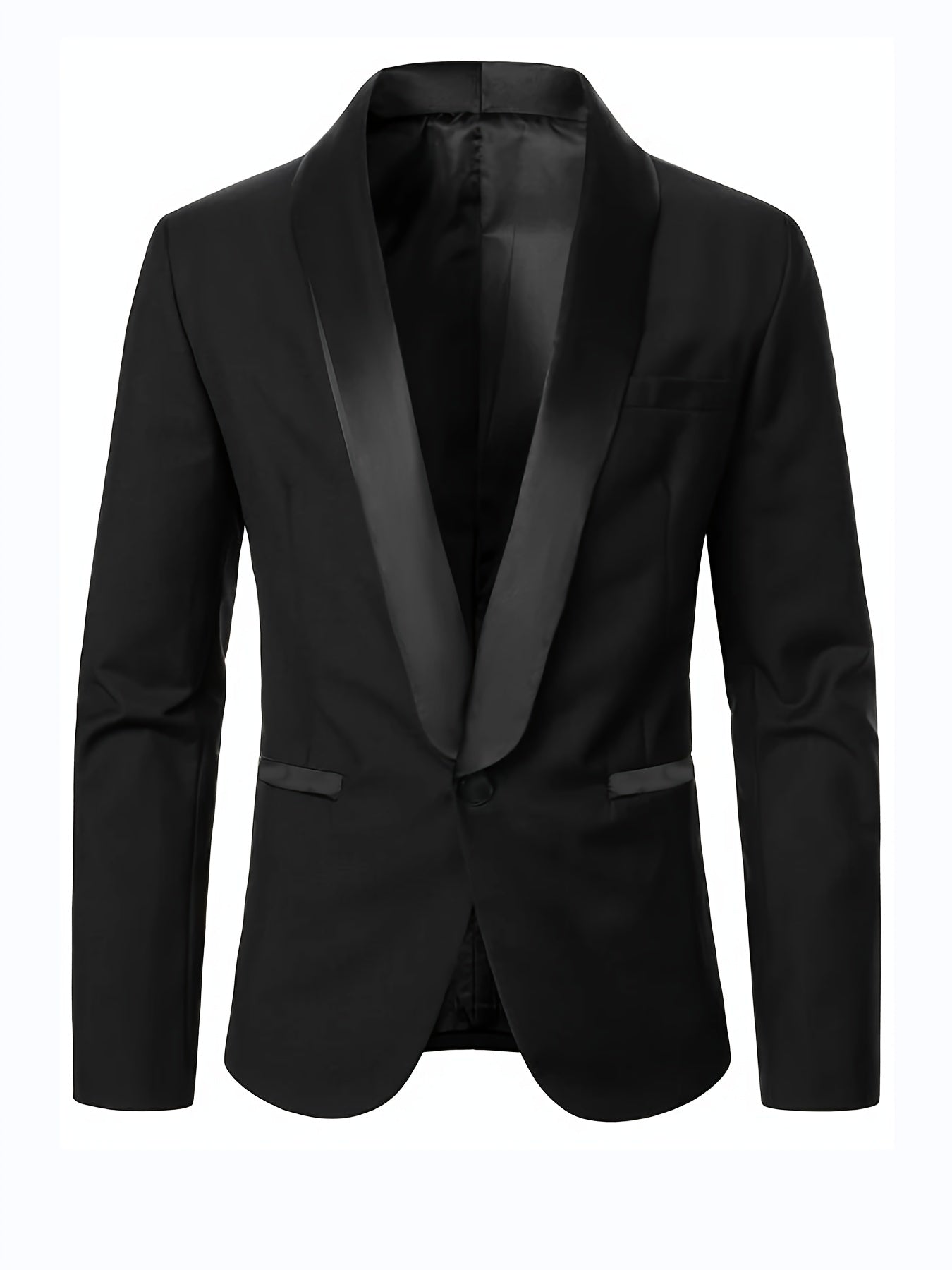 Black men's blazer with V-neck