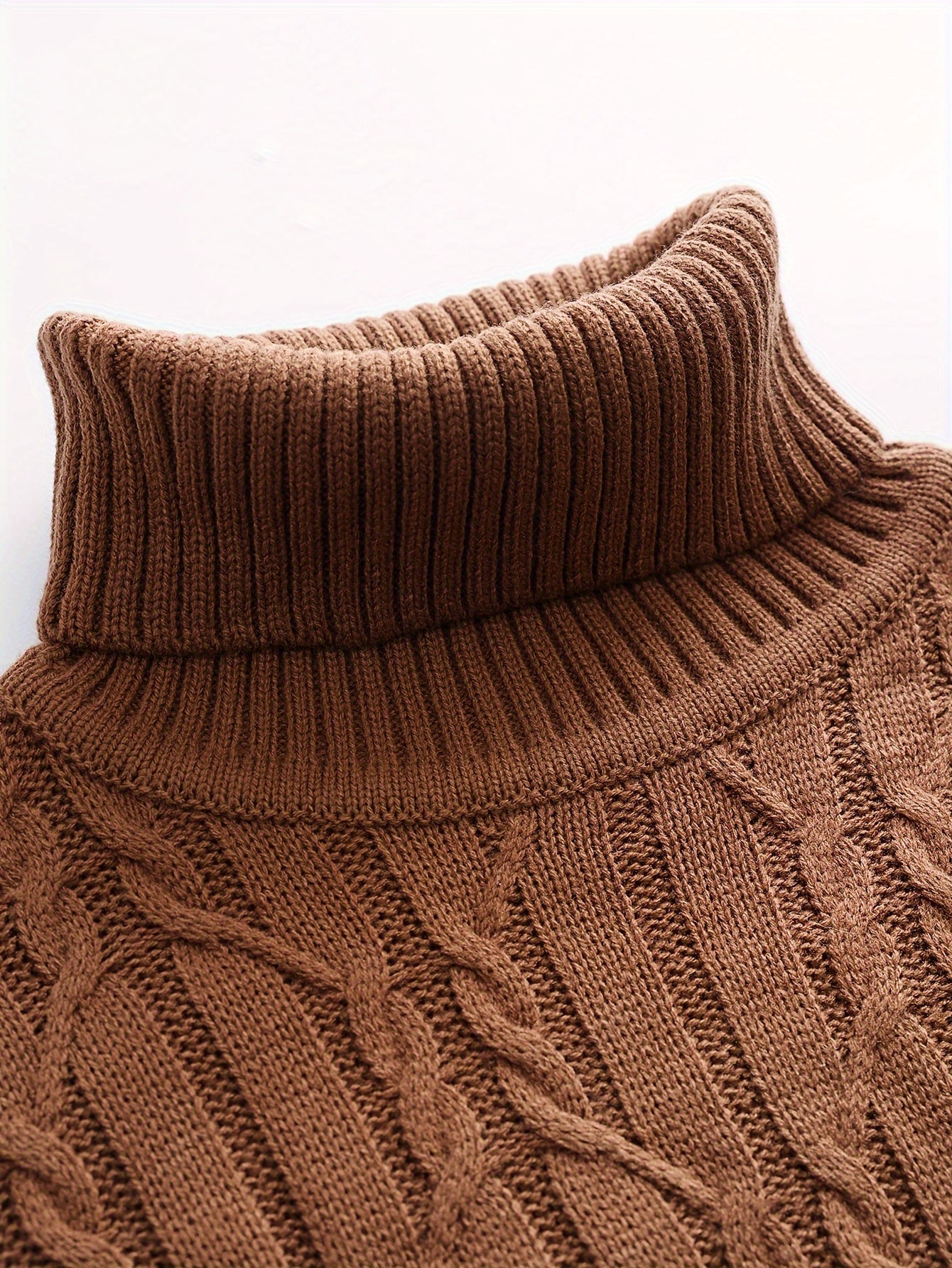 Knitted brown sweater for men