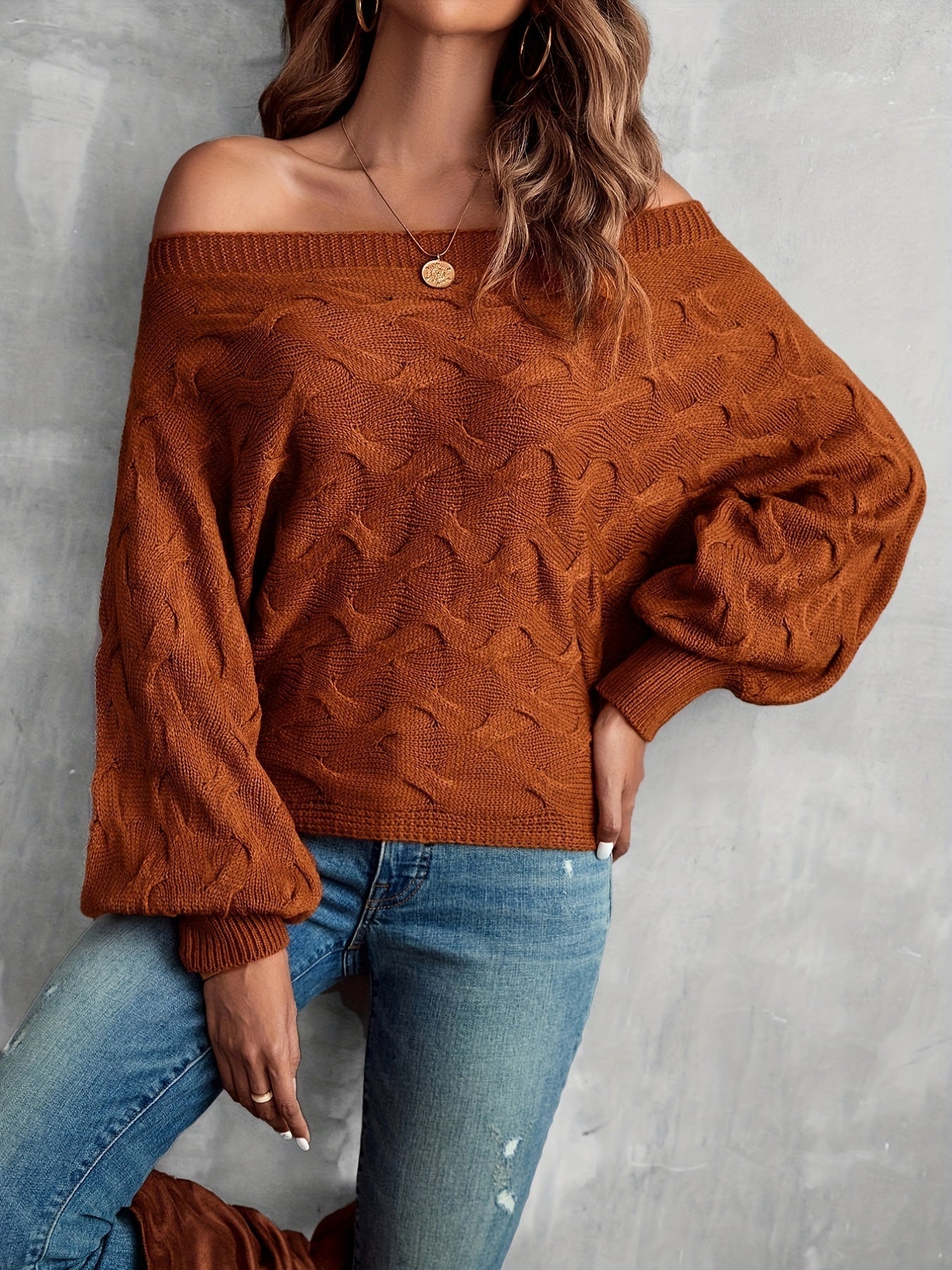 Off shoulder sweater