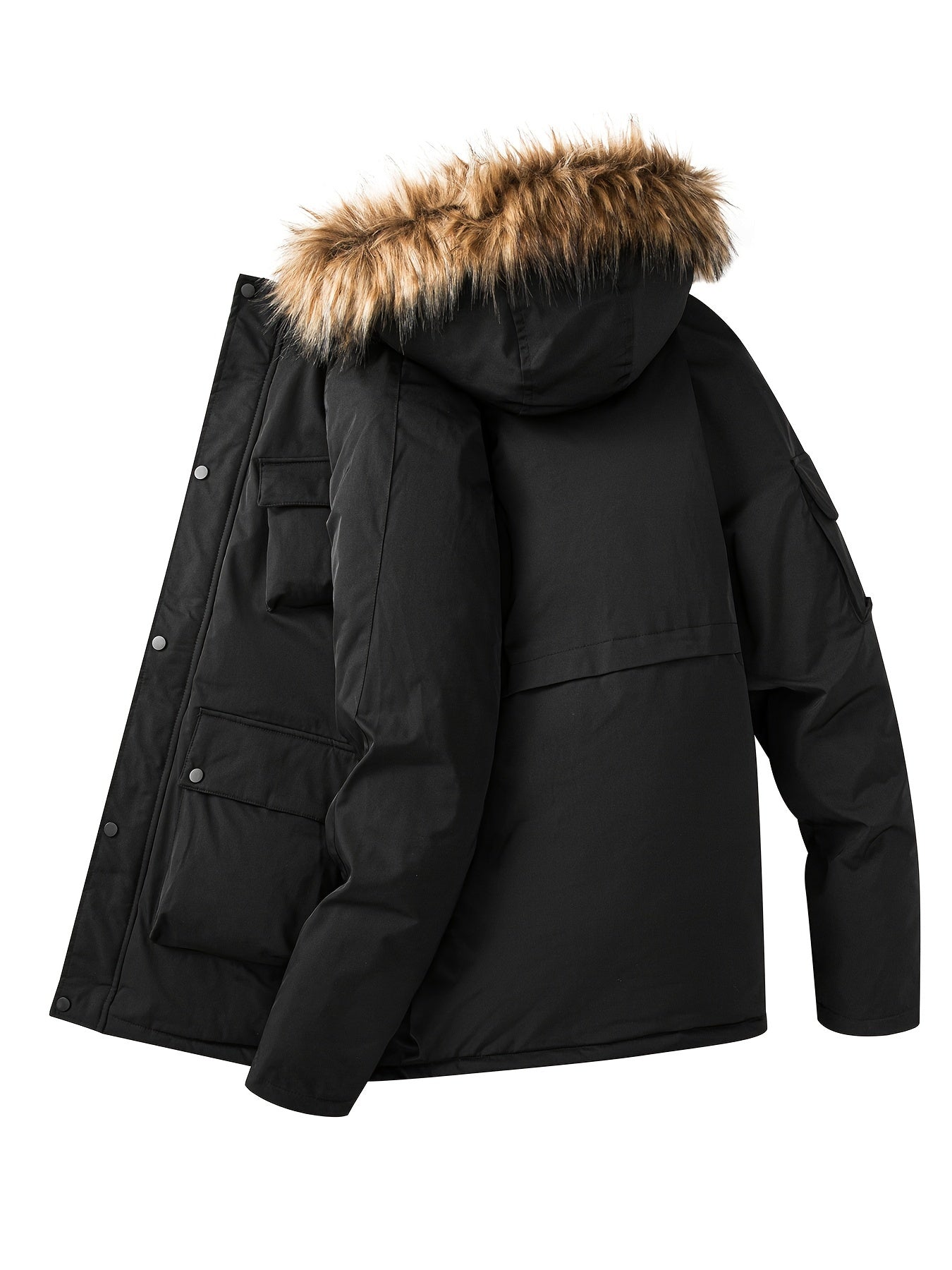 Cotton winter coat with hood