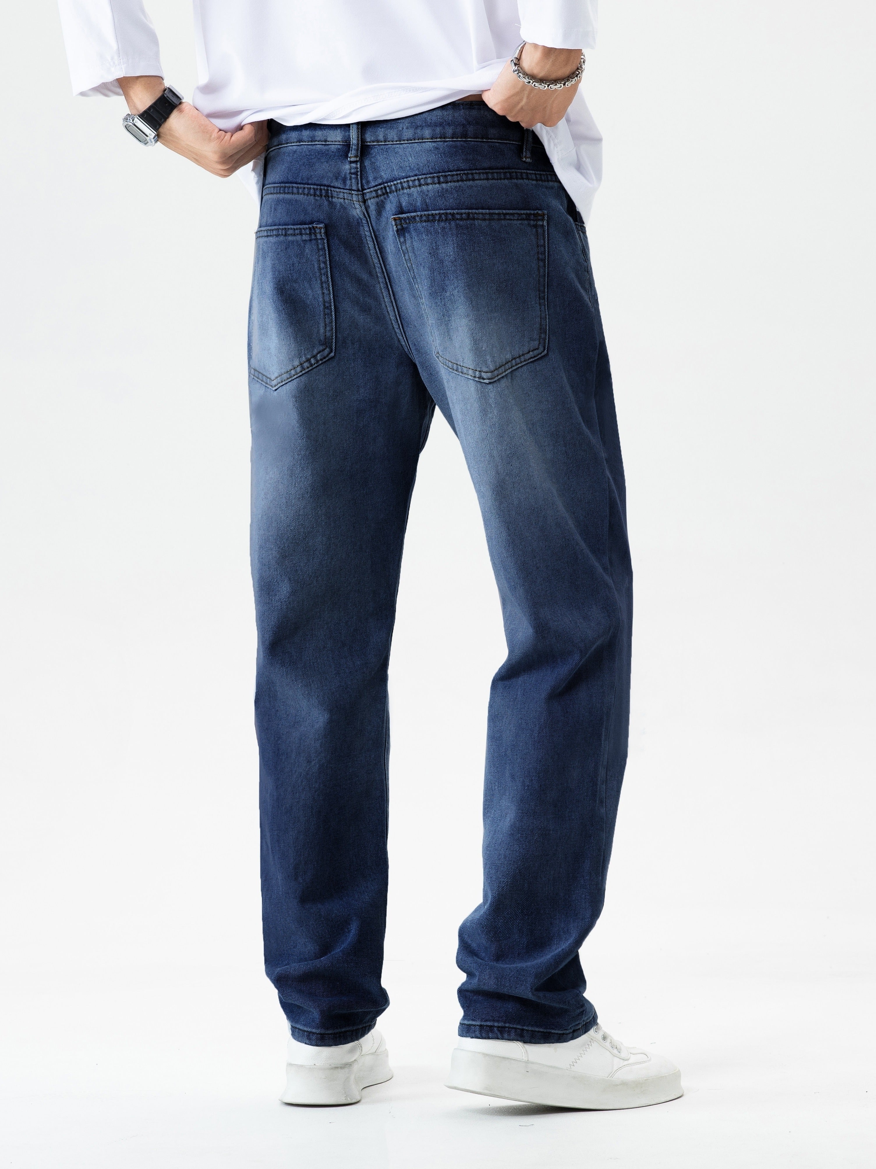 Straight leg jeans for men