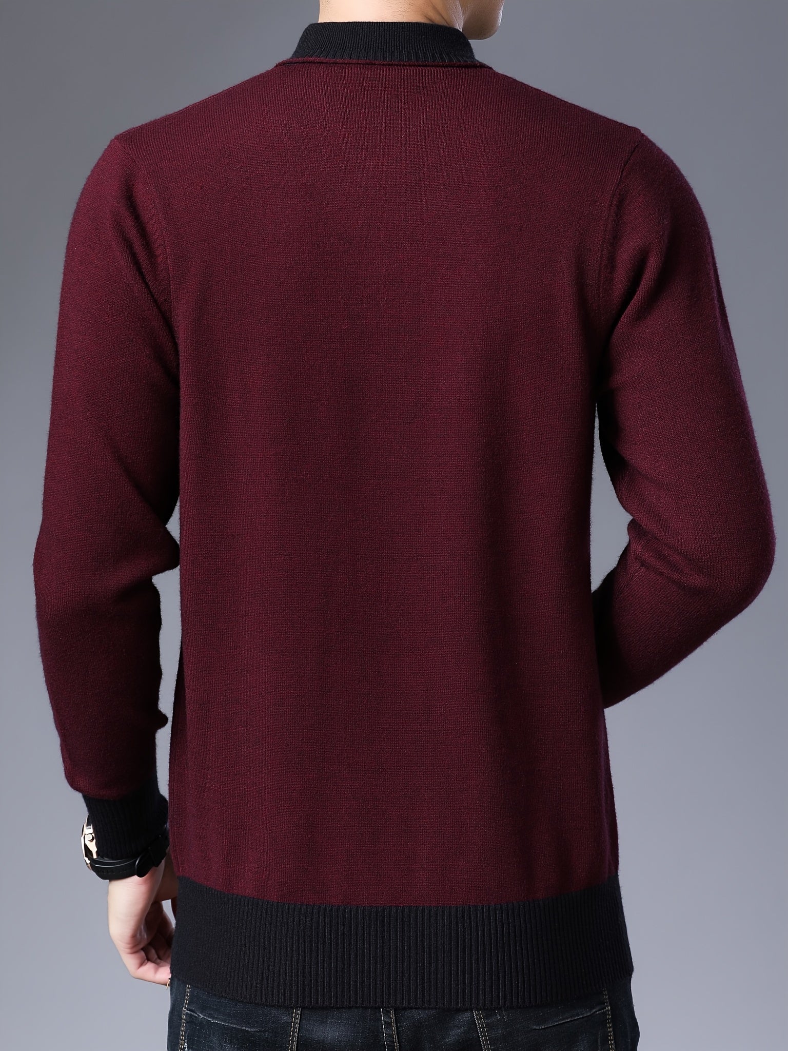 Shawl collar sweater for men