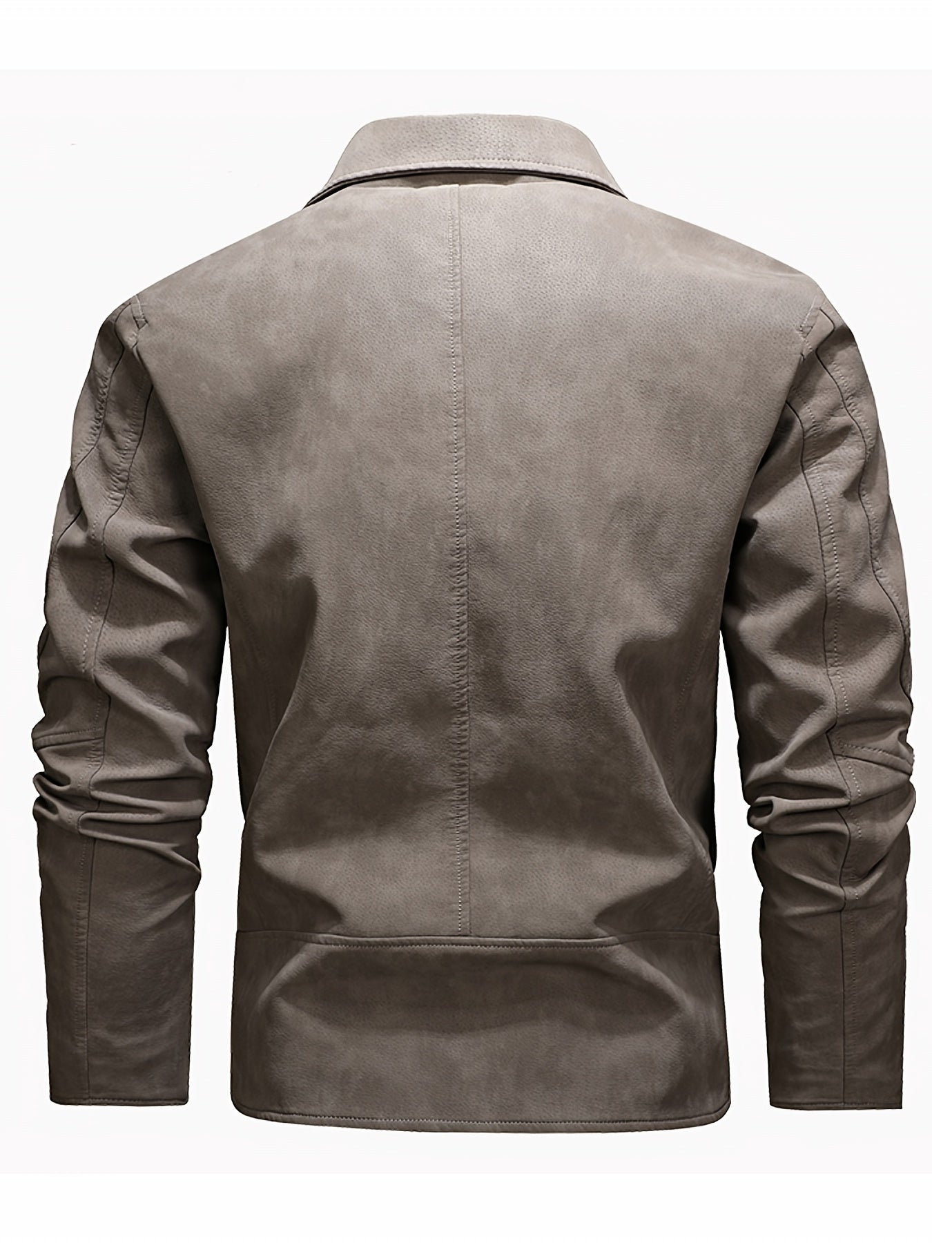 Warm leather jacket for men