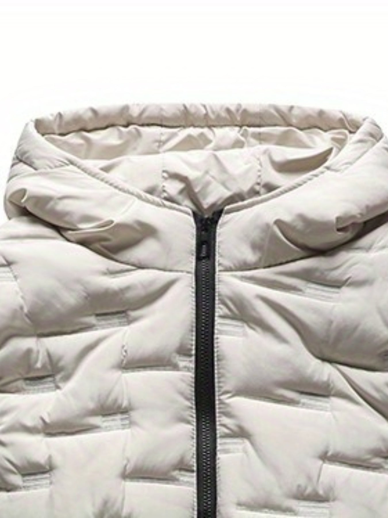 Padded vest with hood and zipper