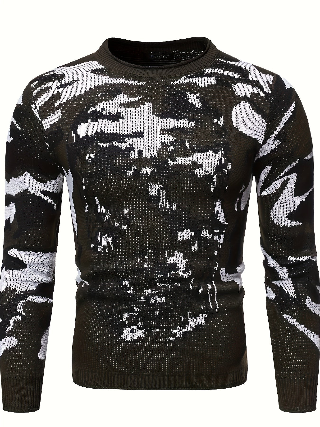 Camouflage print sweater