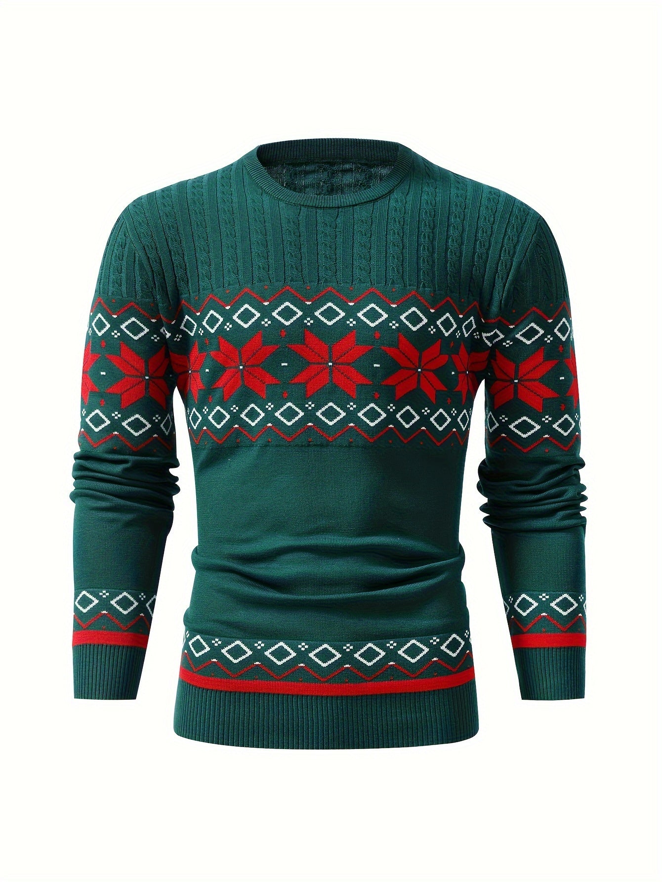 Knitted sweater with Christmas pattern