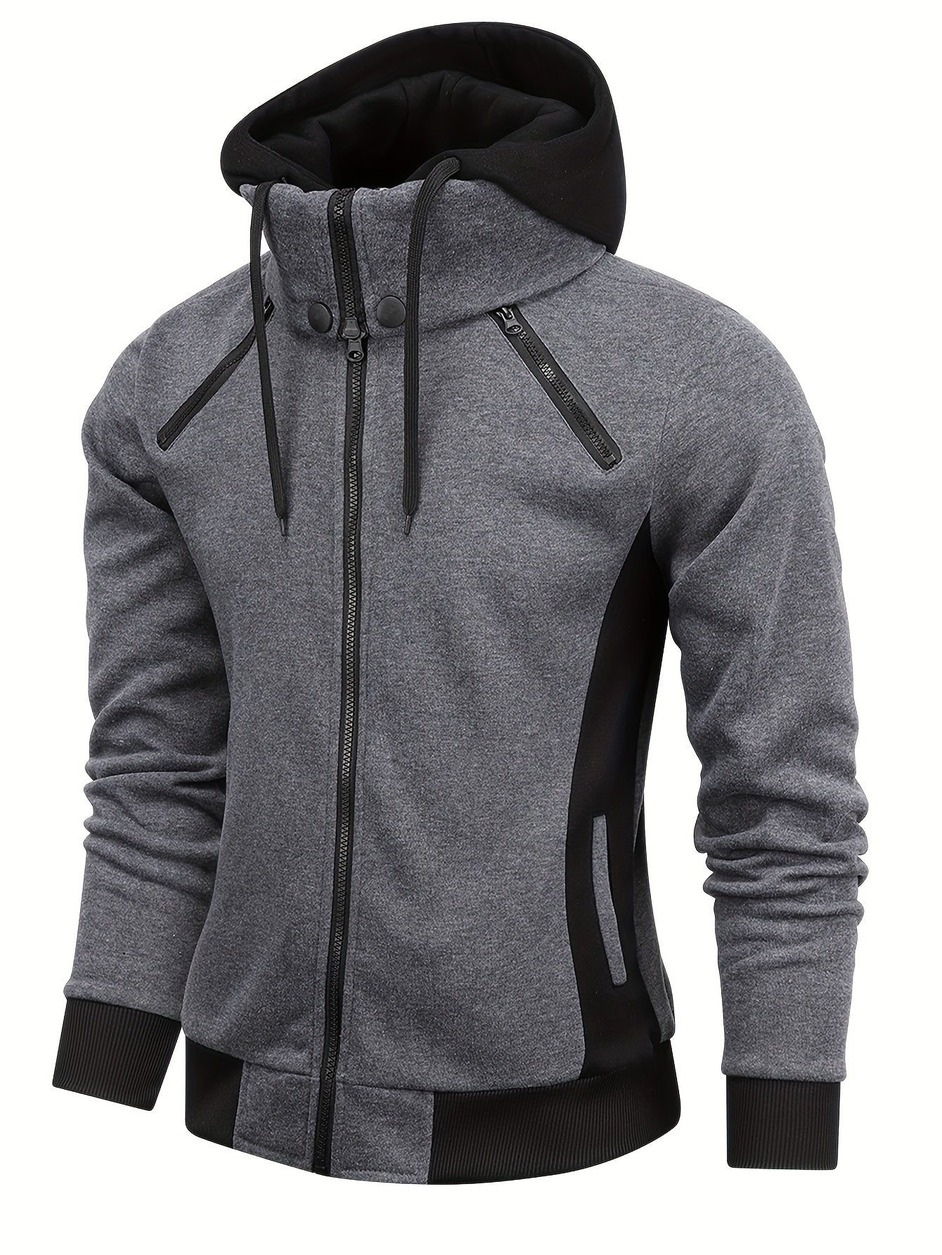 High collar hoodie