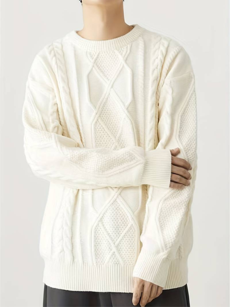 lined knitted sweater