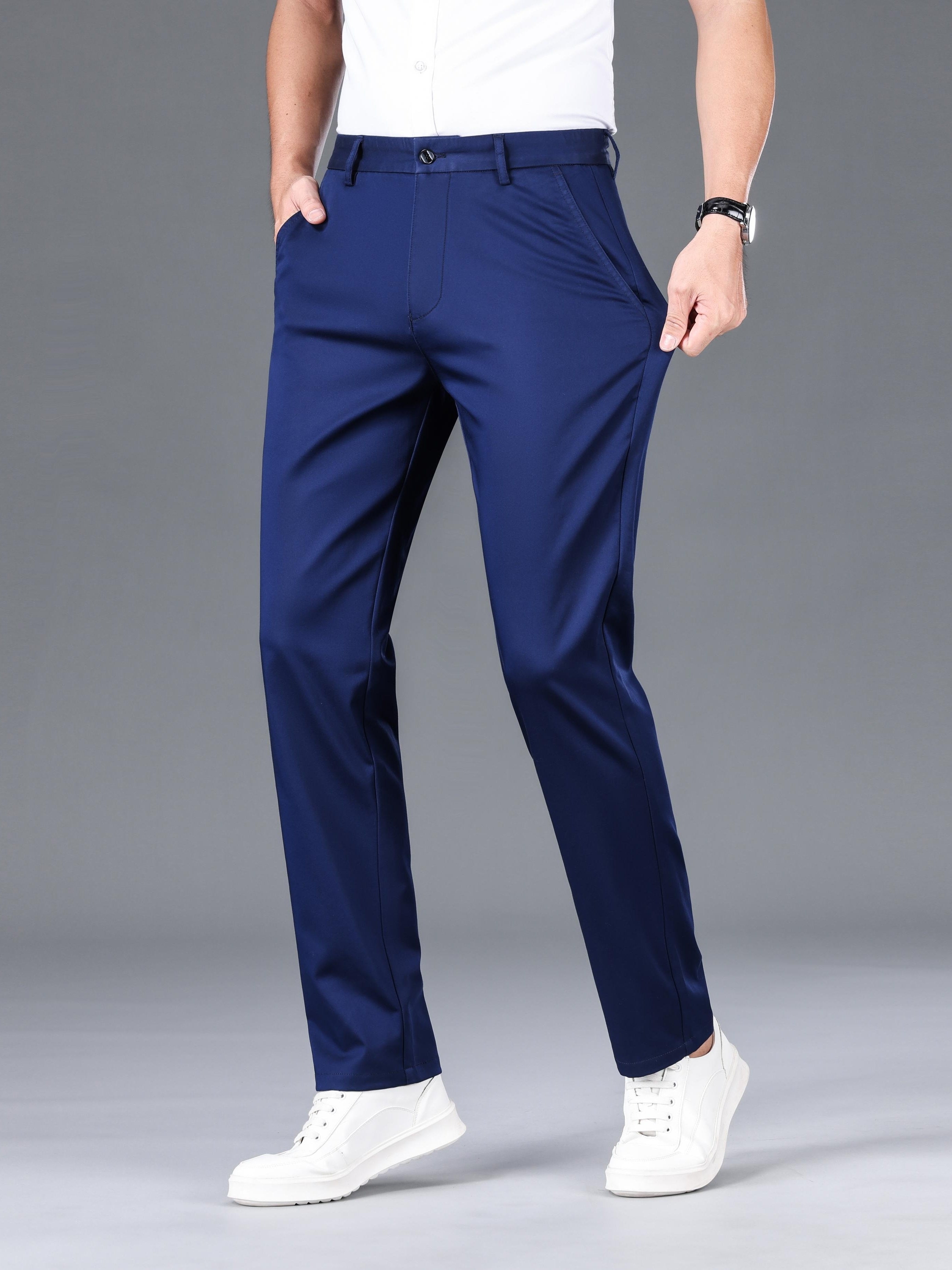 Classic, slightly stretchy trousers for men