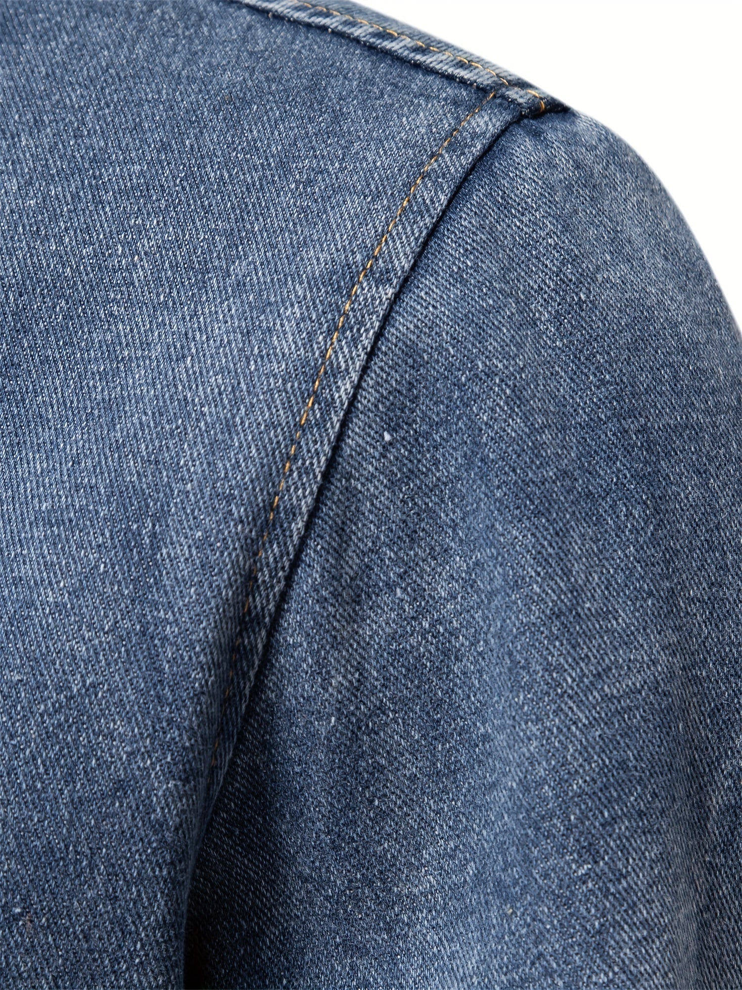 Men's denim fleece jacket