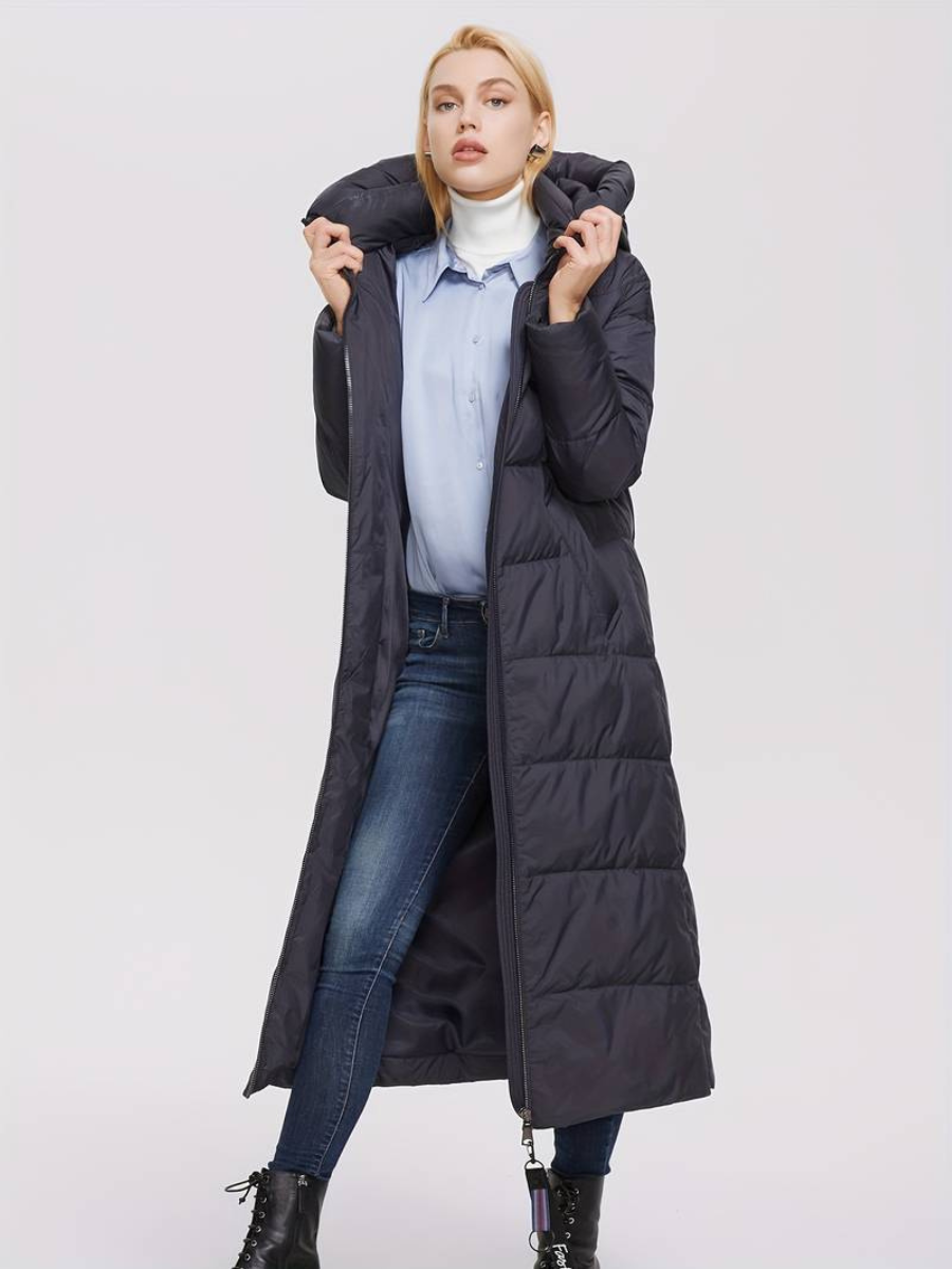 long jacket with zipper