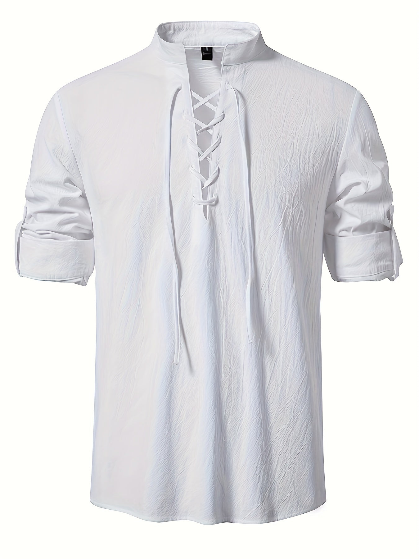 Casual Henley T-shirt with long sleeves