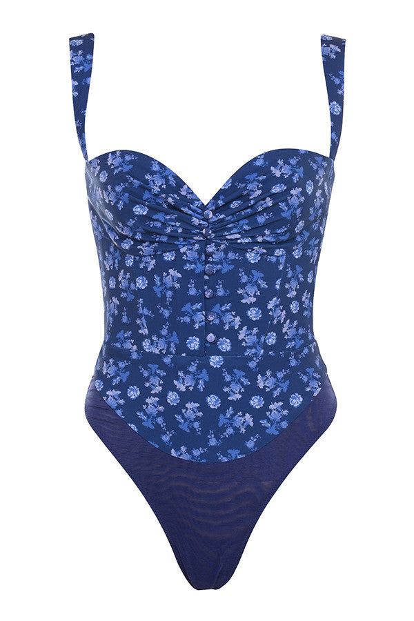 Sapphire bodysuit with floral print