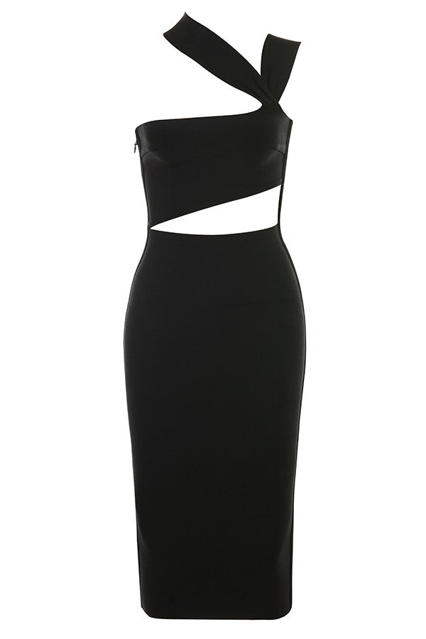 Midi bandage dress with cutout