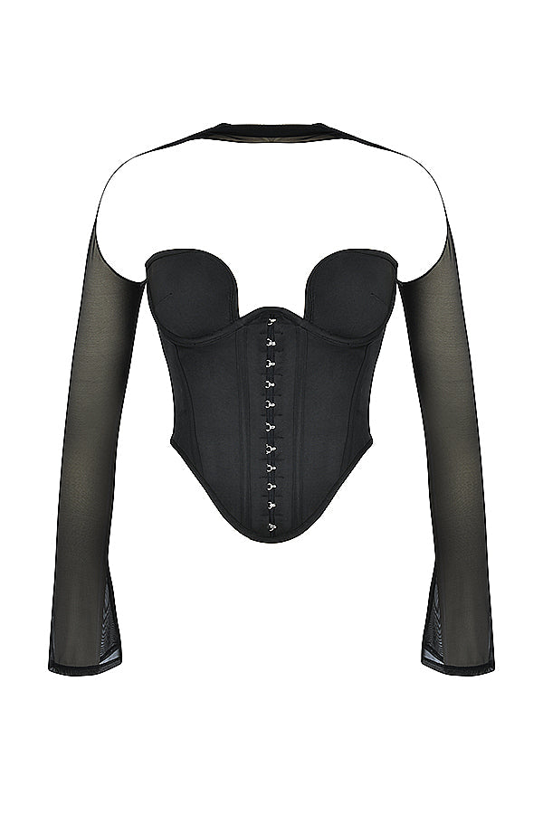 Black structured corset