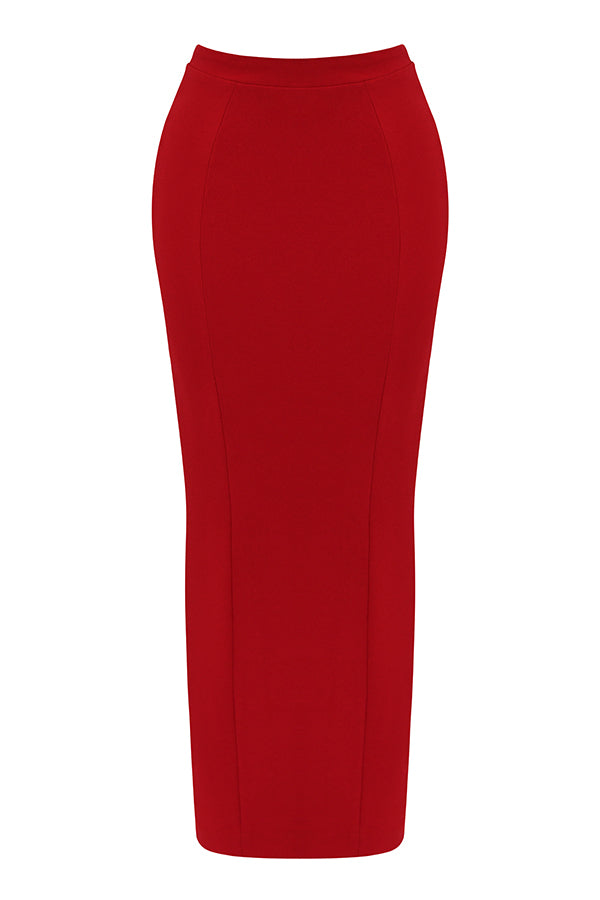 Red Rose Taucha corset with maxi skirt