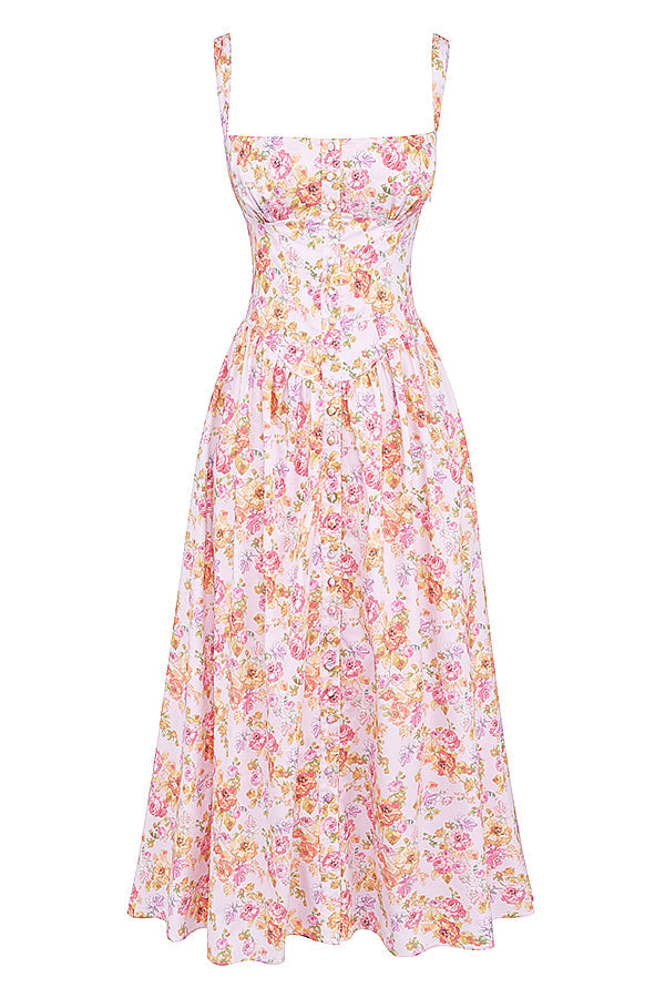 Midi sundress with flowers