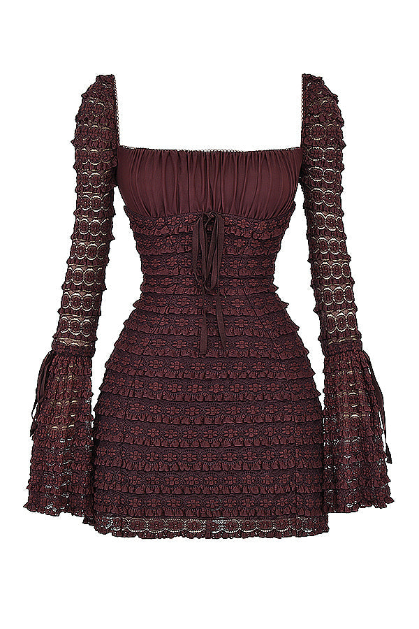 Espresso lace dress