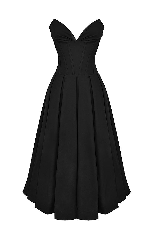 Strapless midi dress