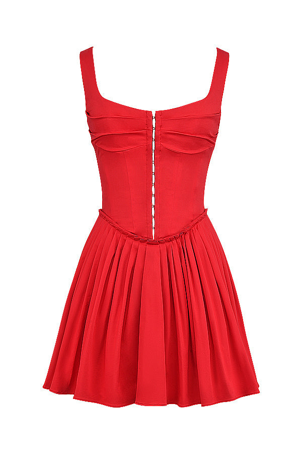 Pleated mini dress