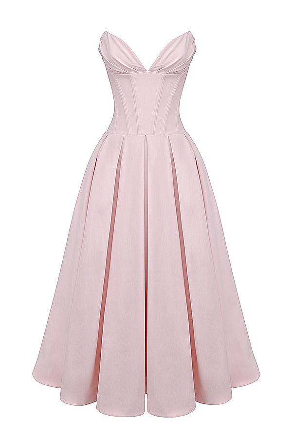 Ballerina strapless midi dress