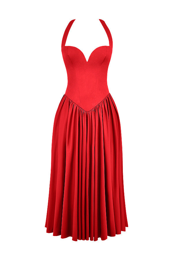 Halter midi dress