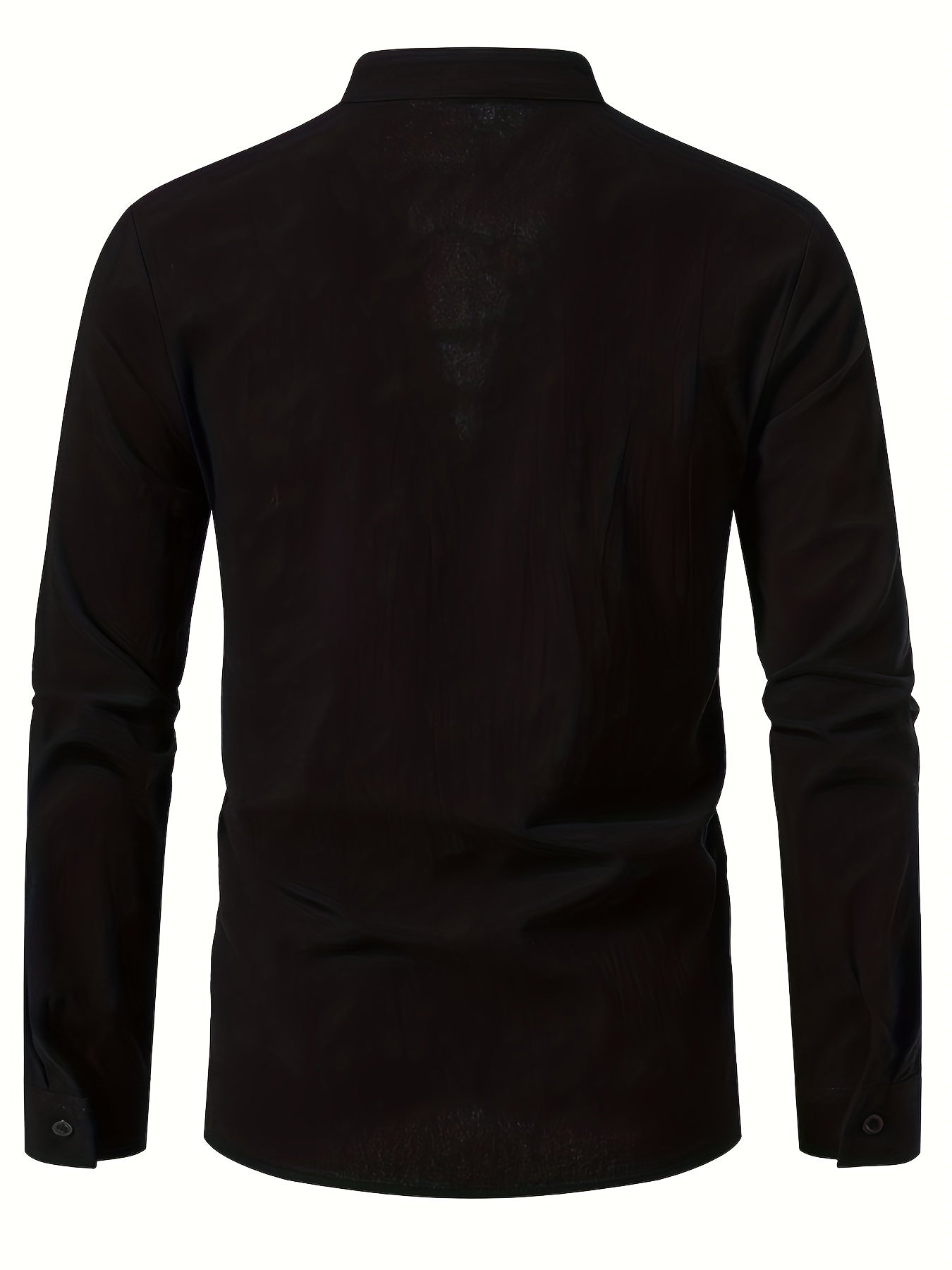 Casual Henley T-shirt with long sleeves