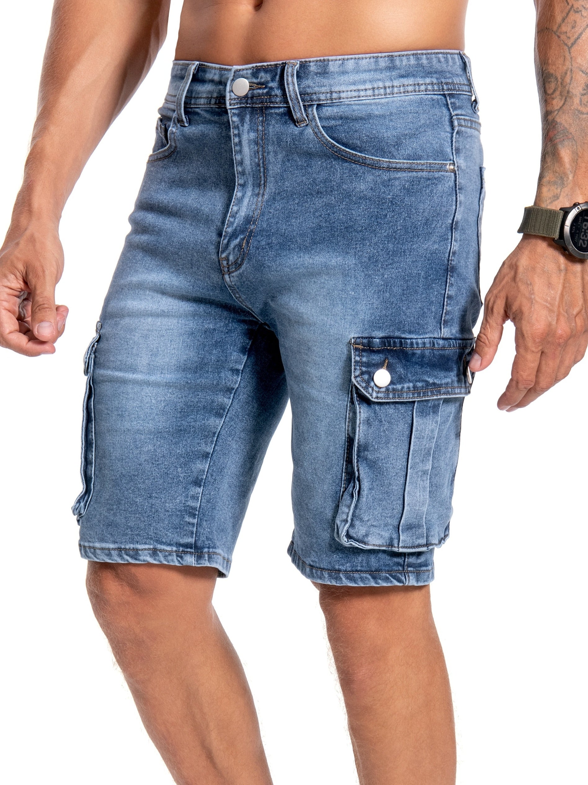 Denim shorts medium stretch for men