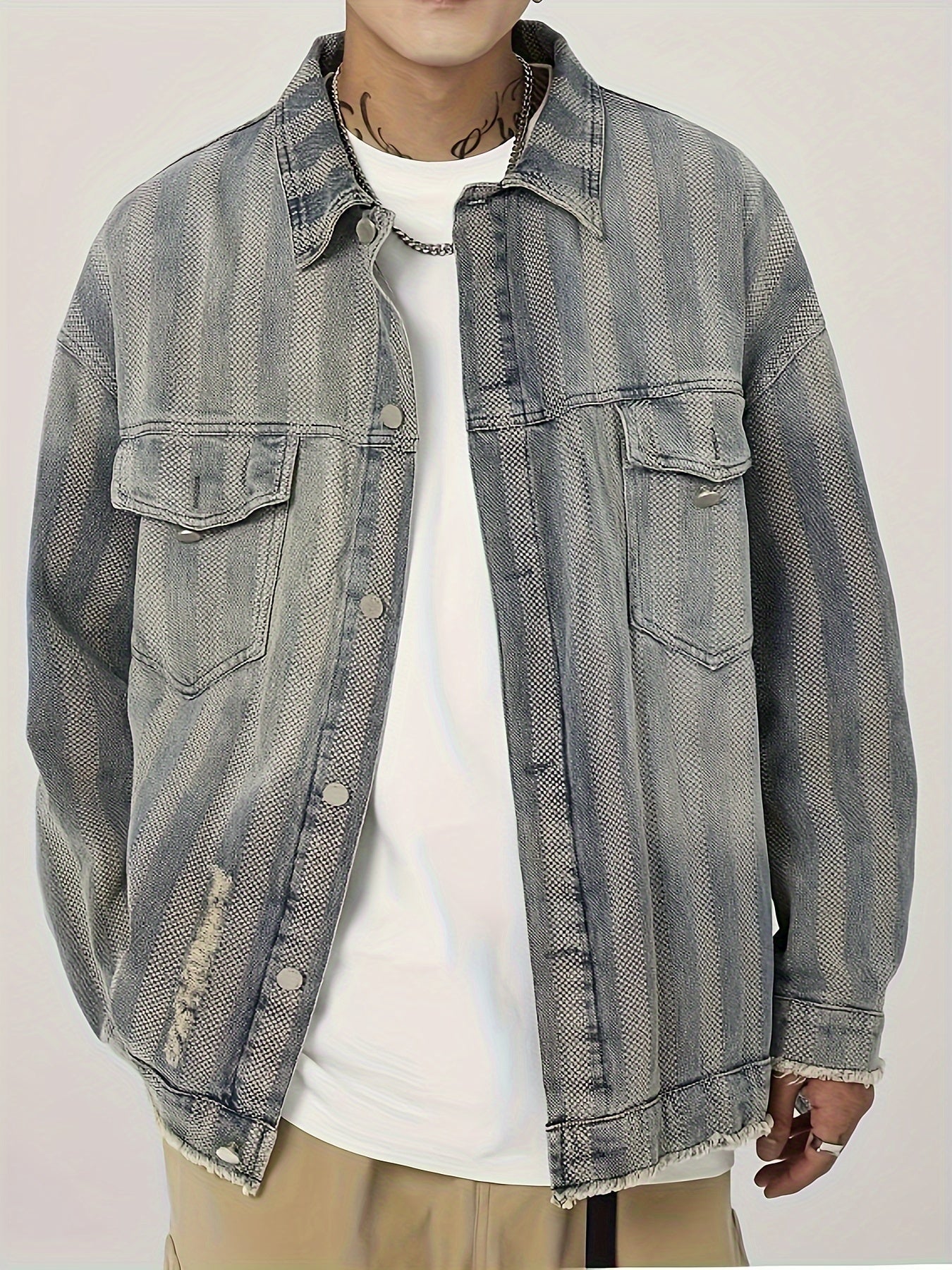 Jeans retro jacket in gray