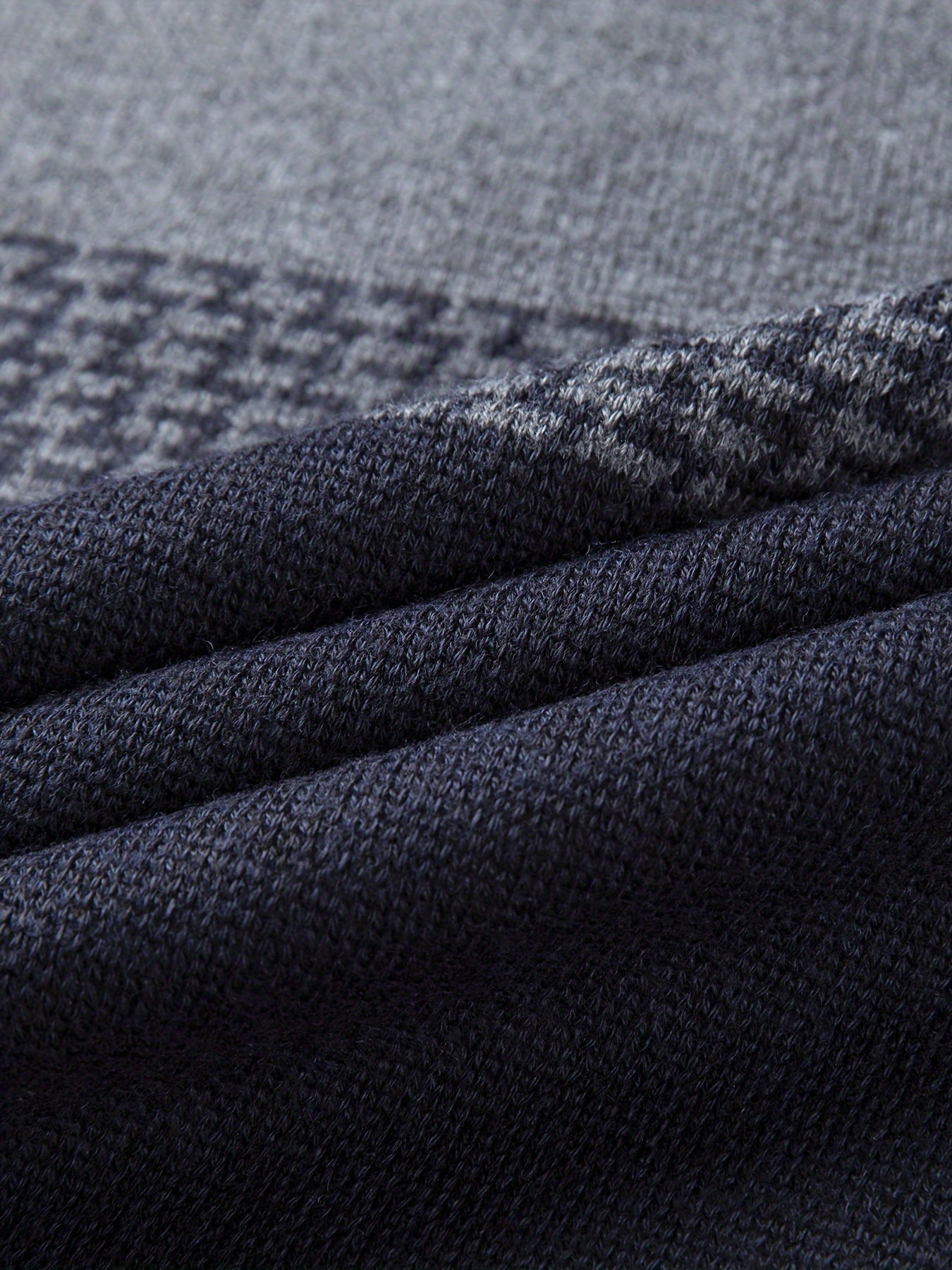 Navy blue knitted sweater for men