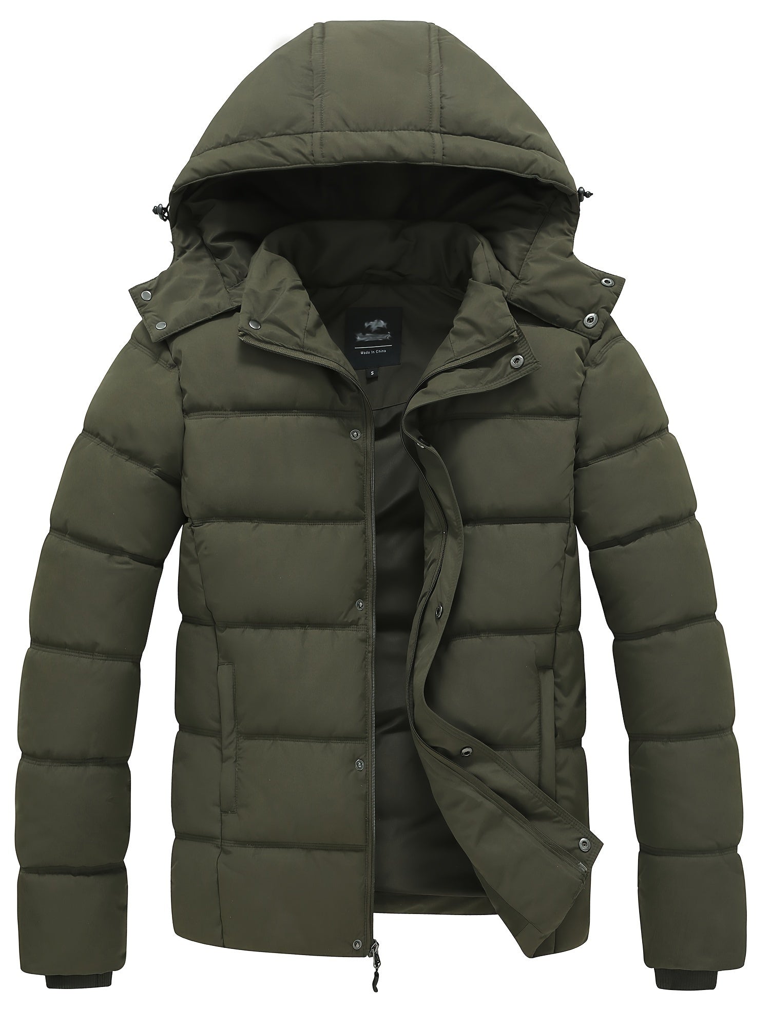 Men's padded hooded jacket