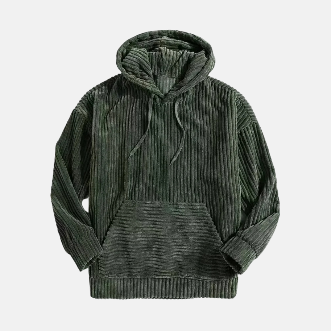 Corduroy jacket with hood