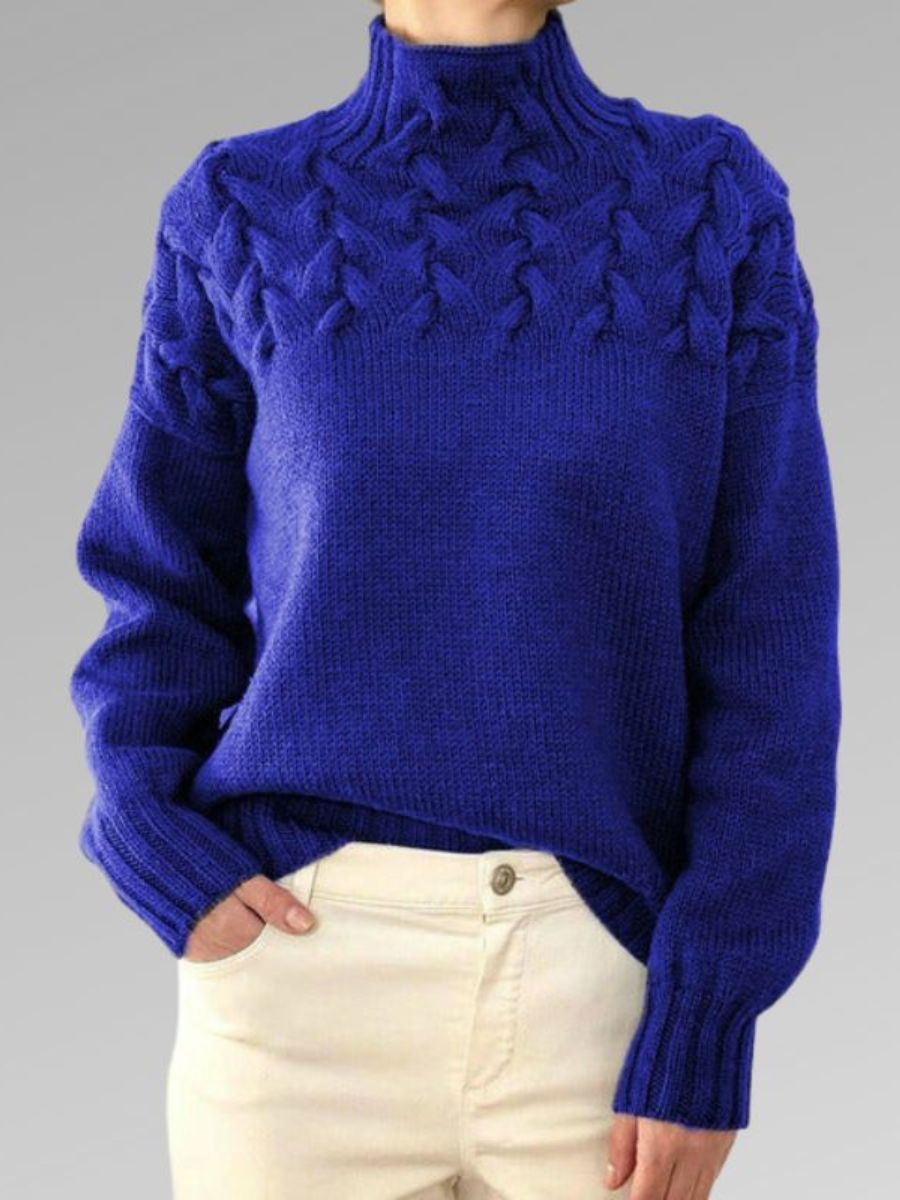 Elegant cable knitted sweater