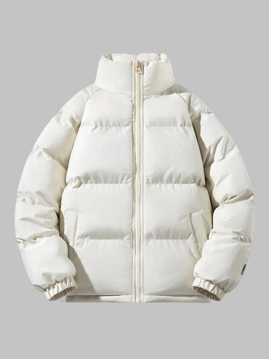 men's padded fleece-lined puffer jacket