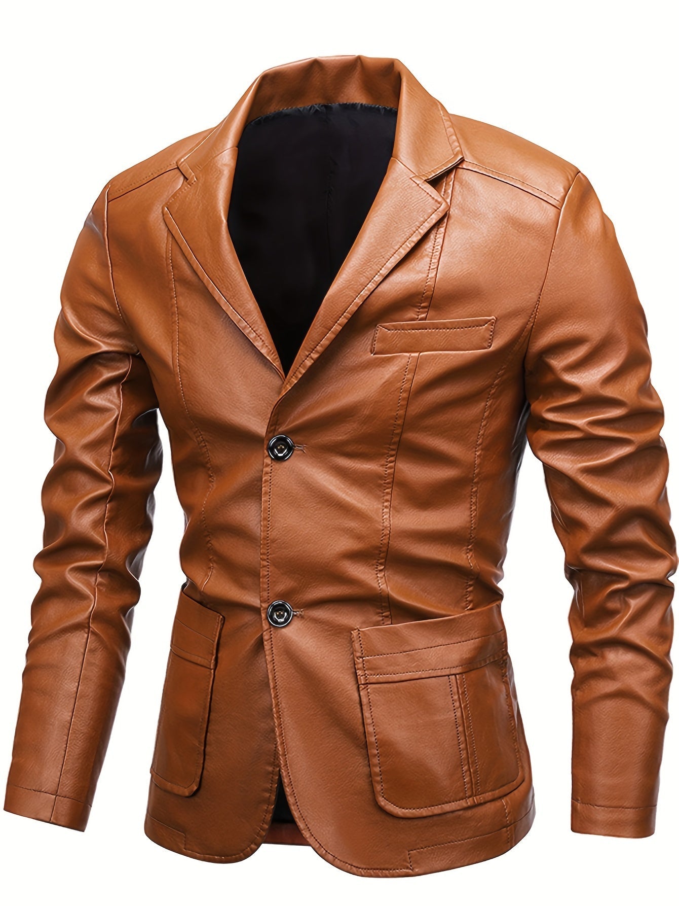 Leather blazer for men