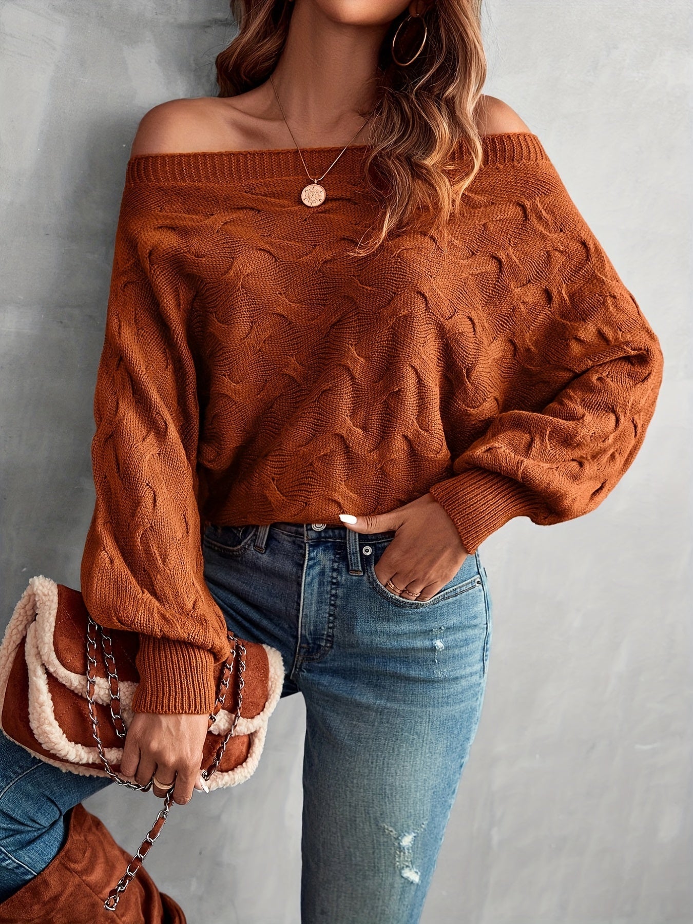 Off shoulder sweater