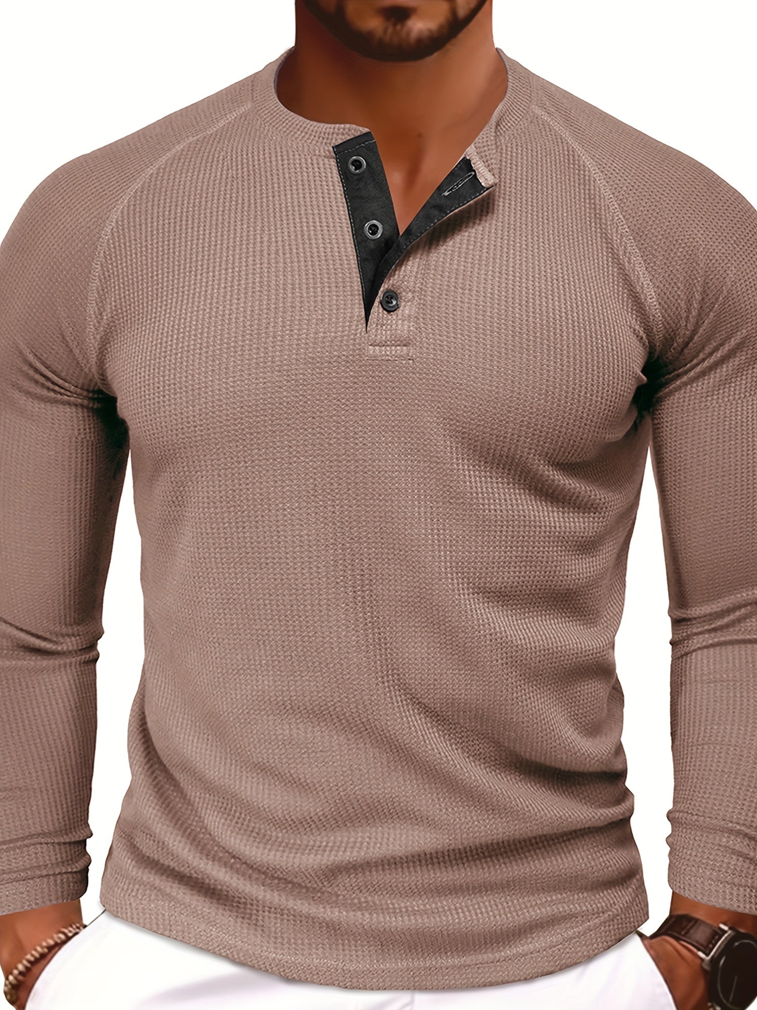 Long sleeve Henley shirt