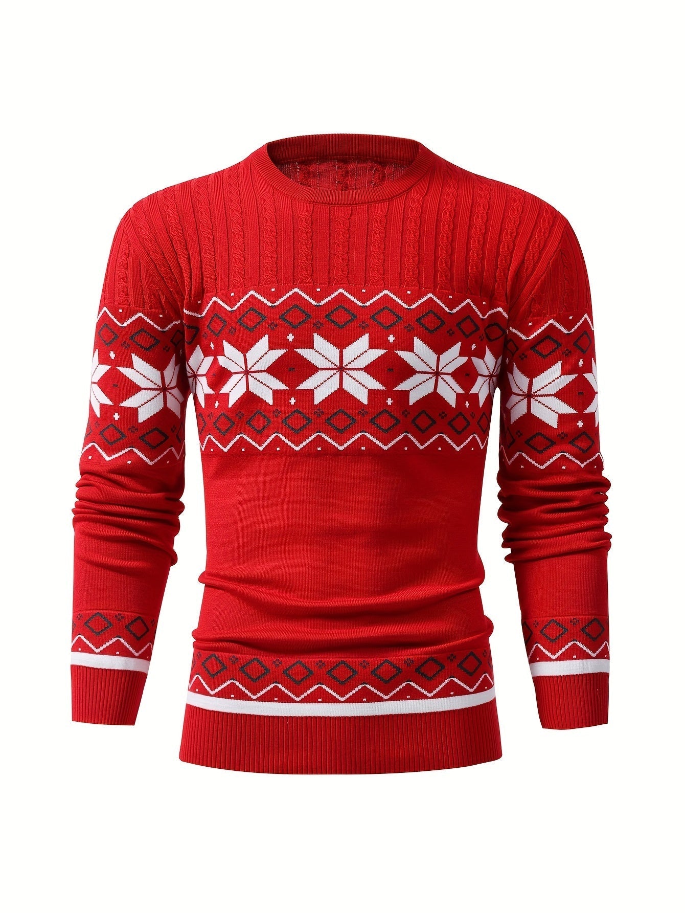 Knitted sweater with Christmas pattern