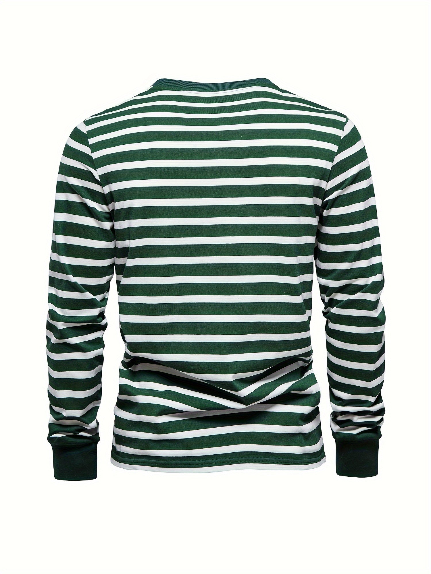 Men's striped long sleeve casual shirt