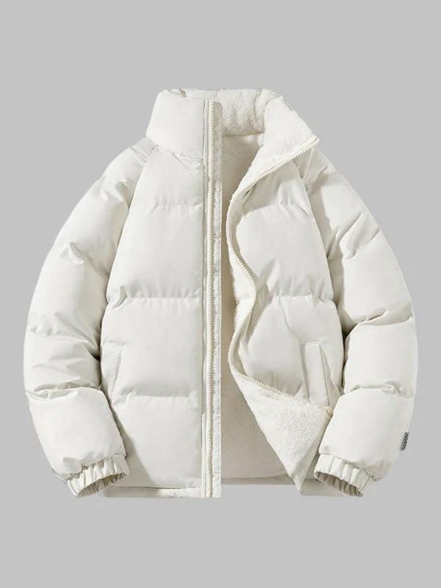 men's padded fleece-lined puffer jacket