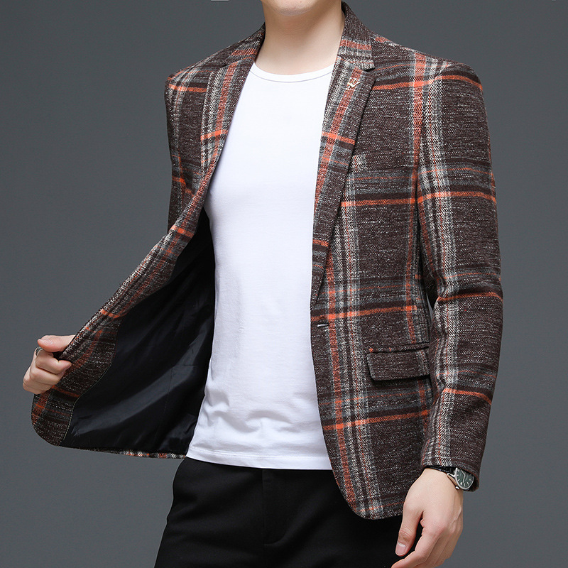 Casual checked blazer