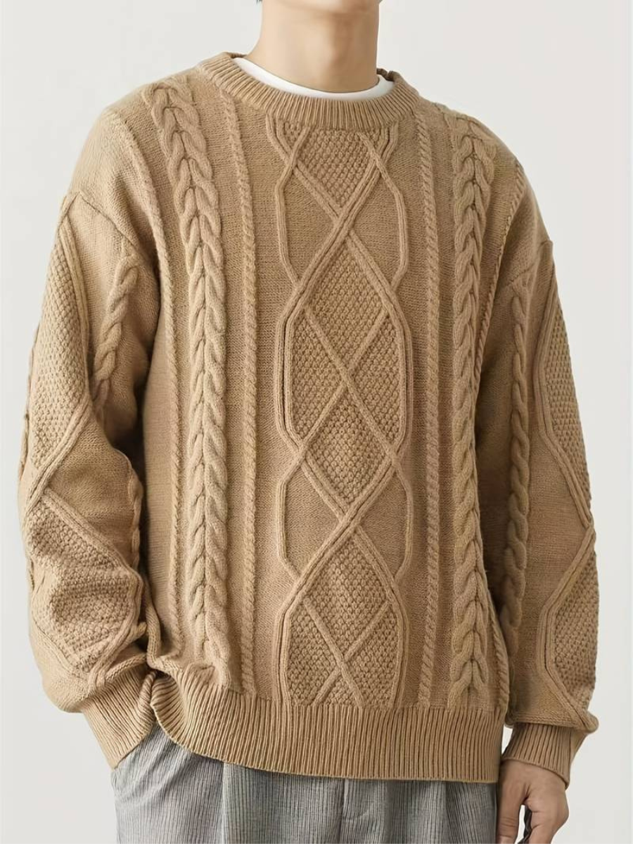 lined knitted sweater