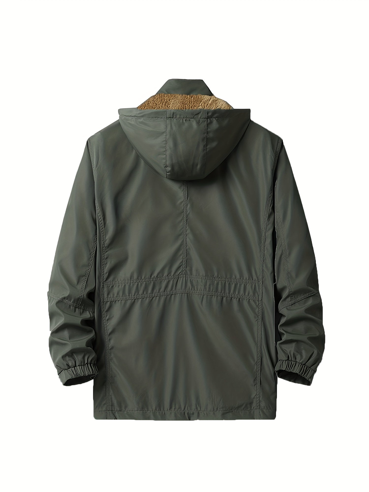 Warm fleece jacket with flap pockets